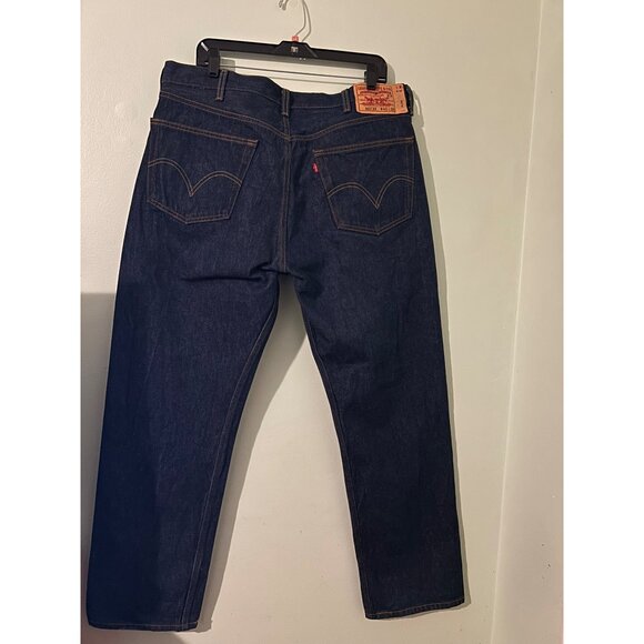 LEVIS 501XX Button Fly Raw Denim Dark Wash Straight Fit Men’s Jeans 40x32”. - Picture 2 of 15